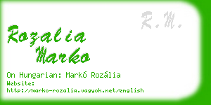rozalia marko business card
