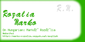 rozalia marko business card